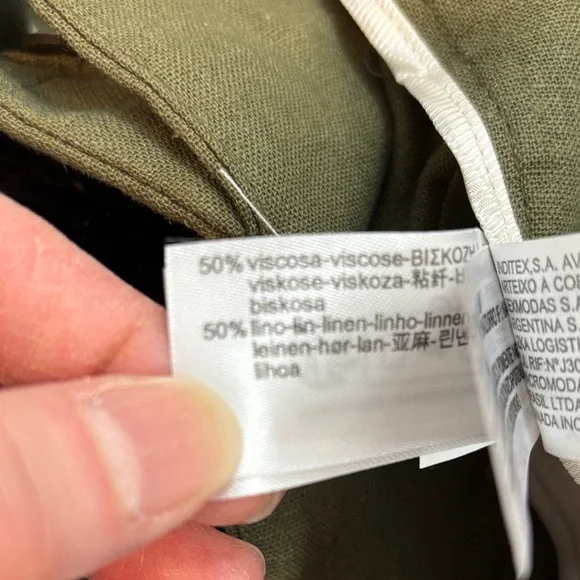 NWT Zara Olive Green Shorts with Woven Belt - Picture 4 of 5